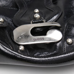 Guess Handtasche Y2K Schwarz Silber Damen Lackleder – Nahaufnahme-2