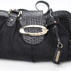 Guess Handtasche Y2K Schwarz Silber Damen Baumwolle – Nahaufnahme-2
