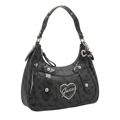 Guess Handtasche Y2K Schwarz Silber Damen Kunstleder – Vorderansicht