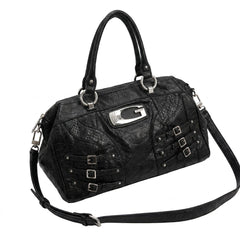 Guess Handtasche Y2K Schwarz Silber Damen Kunstleder – Vorderansicht