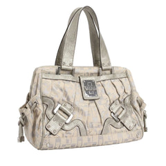 Guess Handtasche Y2K Silber Gold Damen Baumwolle PVC – Vorderansicht