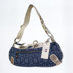 Gussaci Y2K Shoulder Bag Gold Dark Denim