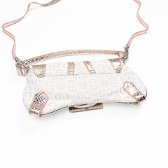 Gussaci Curved Baguette Bag Red Gold