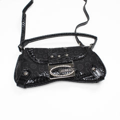 Gussaci Curved Baguette Bag Black