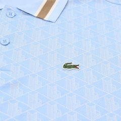 Lacoste Polo Casual Hellblau Weiß Herren Baumwolle – Nahaufnahme-1