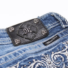 Miss Me Jeans Bootcut Blau Damen Baumwolle – Nahaufnahme-2