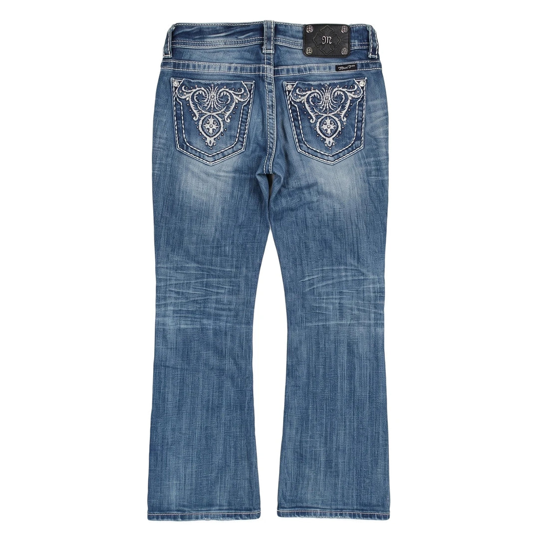 Miss Me Jeans Bootcut Blau Damen Baumwolle – Rückseite