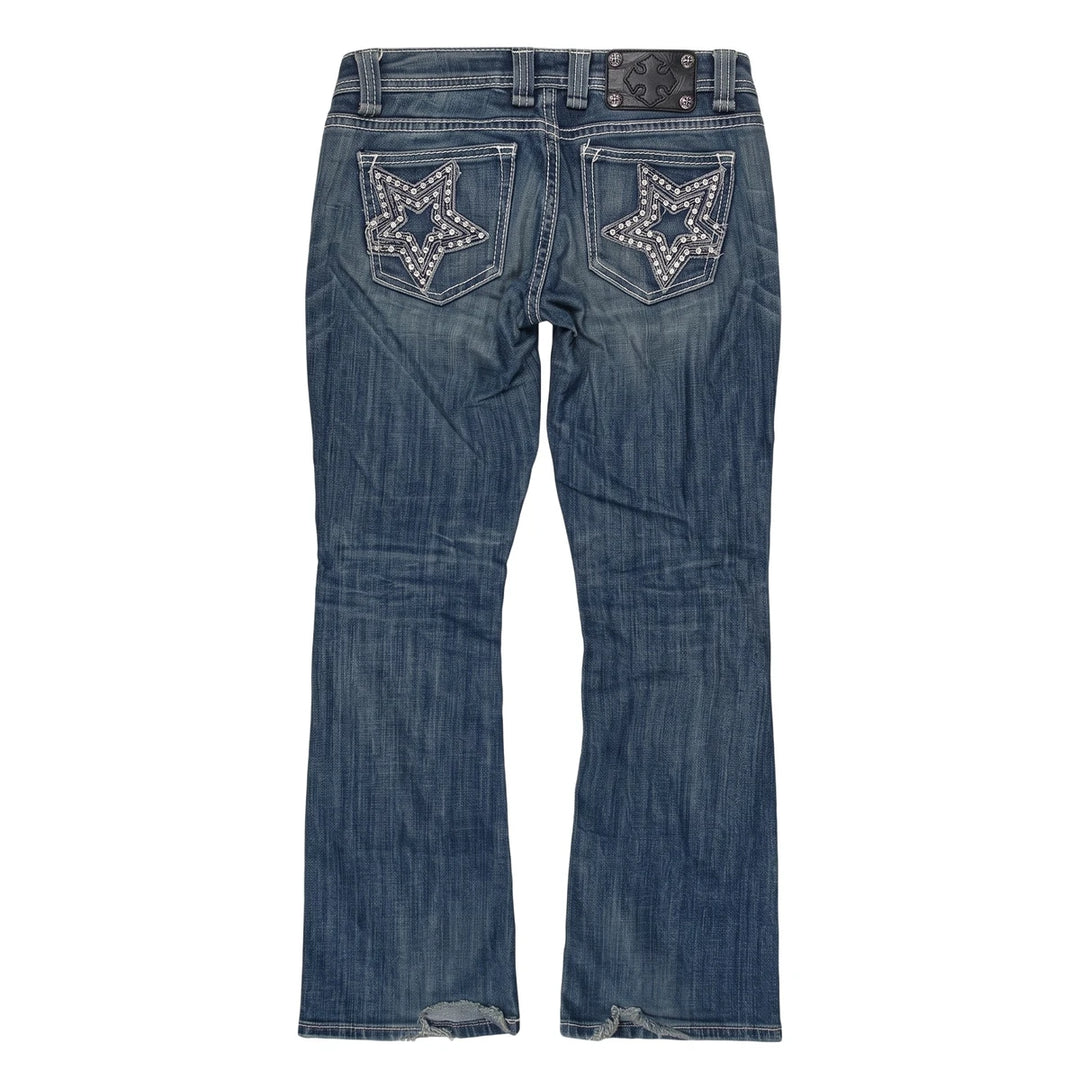 Miss Me Jeans Bootcut Blau Damen Baumwolle – Rückseite