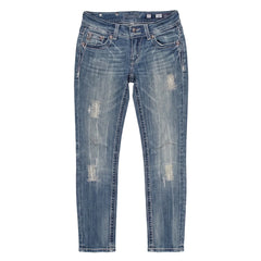 Miss Me Jeans Skinny Blau Damen Baumwolle – Vorderansicht