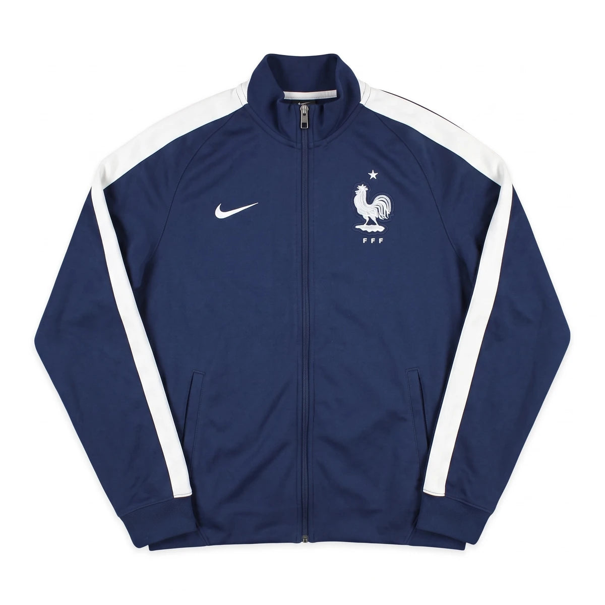 Nike Trackjacket Fußballverein Marineblau Weiß Herren Polyester – Vorderansicht