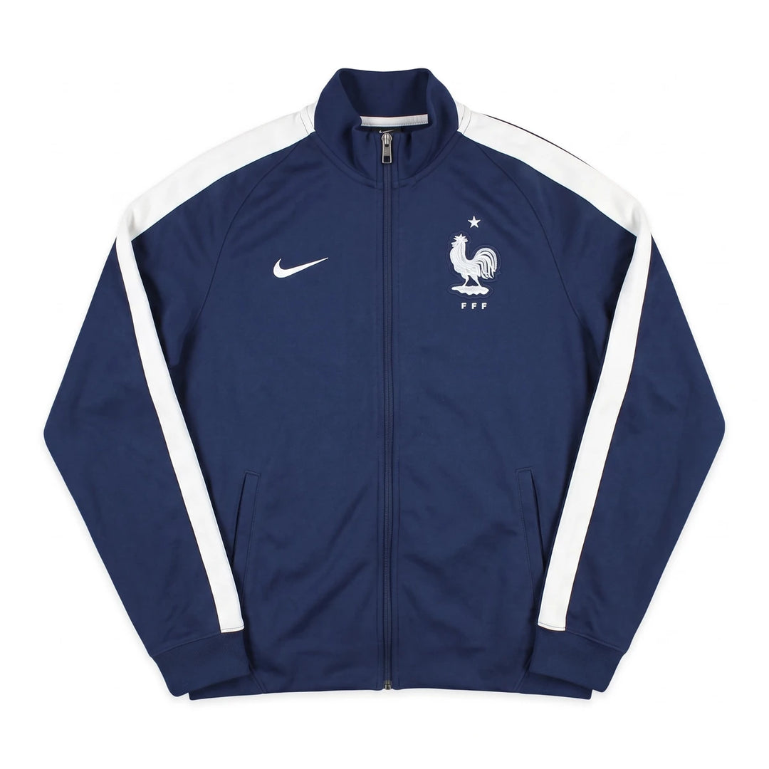 Nike Trackjacket Fußballverein Marineblau Weiß Herren Polyester – Vorderansicht