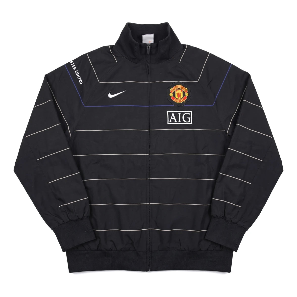 Nike Trackjacket Fußballverein Schwarz Weiß Herren Polyester – Vorderansicht