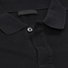 Prada Polo Designer Schwarz Herren Baumwolle – Nahaufnahme-2