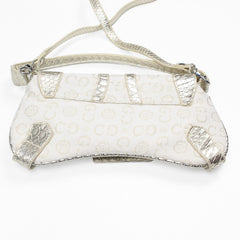 Gussaci Curved Baguette Bag Gold