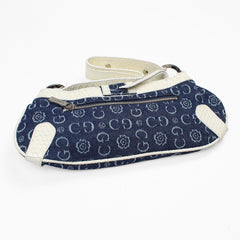Gussaci Y2K Shoulder Bag White Dark Denim