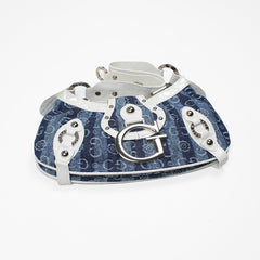 Gussaci Denim Baguette Bag White Light Denim