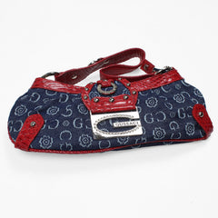 Gussaci Y2K Shoulder Bag Red Dark Denim