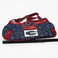 Gussaci Y2K Shoulder Bag Red Dark Denim