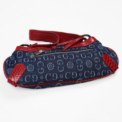 Gussaci Y2K Shoulder Bag Red Dark Denim
