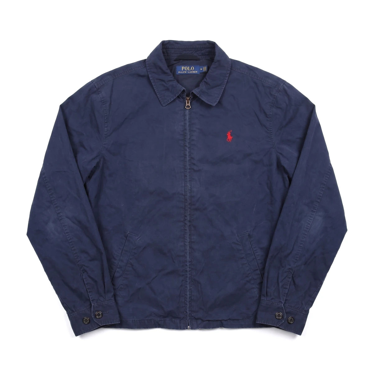 Ralph Lauren Jacke Casual Marineblau Rot Herren Baumwolle – Vorderansicht