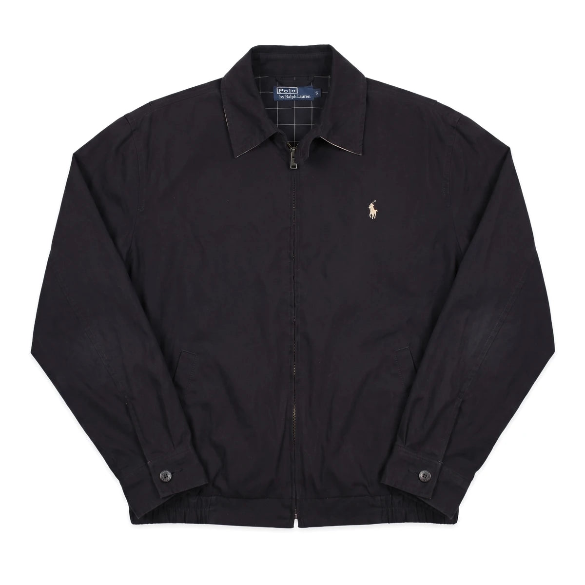 Ralph Lauren Jacke Casual Schwarz Herren Baumwolle – Vorderansicht