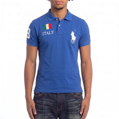 Ralph Lauren Polo Chief Keef Blau Weiß Herren Baumwolle – Tragefoto_1