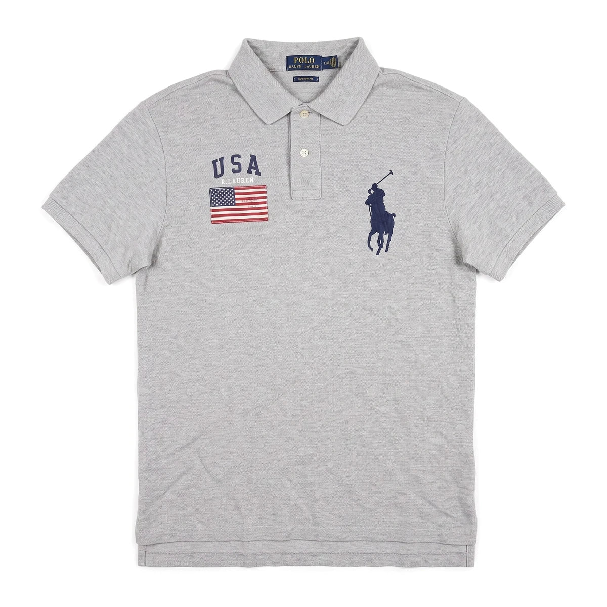 Ralph Lauren Polo Chief Keef Grau Herren Baumwolle – Vorderansicht