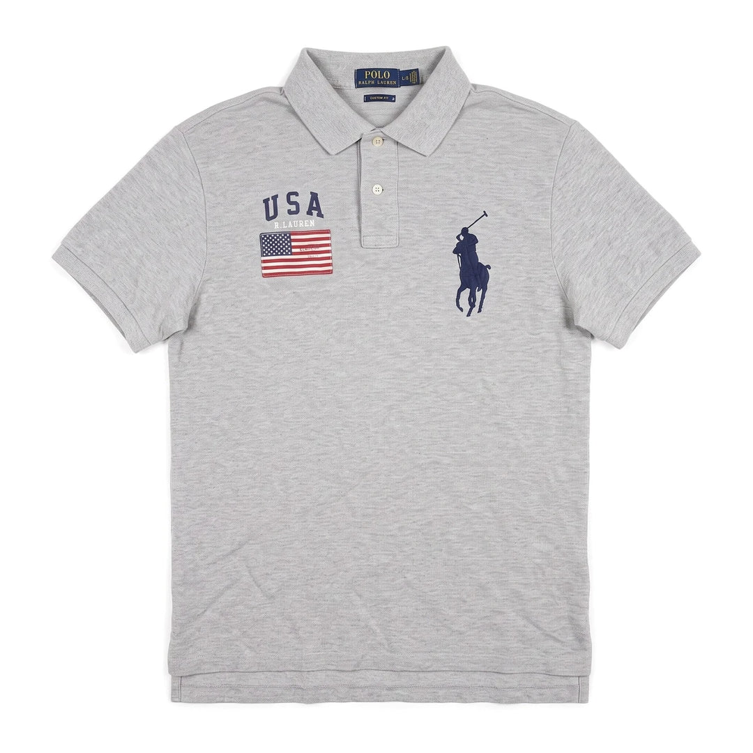 Ralph Lauren Polo Chief Keef Grau Herren Baumwolle – Vorderansicht