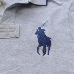 Ralph Lauren Polo Chief Keef Grau Marineblau Herren Baumwolle – Nahaufnahme-1
