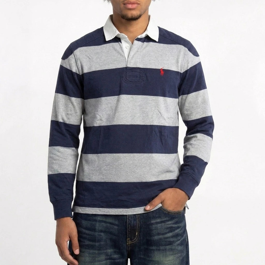 Ralph Lauren Polo Pasha Marineblau Grau Herren Baumwolle