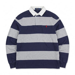 Ralph Lauren Polo Chief Keef Marineblau Grau Herren Baumwolle – Vorderansicht
