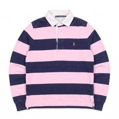 Ralph Lauren Polo Chief Keef Marineblau Pink Damen Baumwolle – Vorderansicht