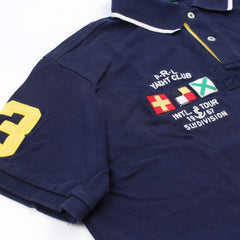 Ralph Lauren Polo Chief Keef Marineblau Weiß Herren Baumwolle – Nahaufnahme-1
