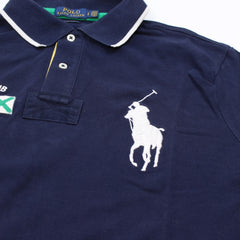 Ralph Lauren Polo Chief Keef Marineblau Weiß Herren Baumwolle – Nahaufnahme-2