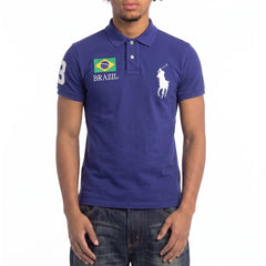 Ralph Lauren Polo Chief Keef Marineblau Weiß Herren Baumwolle – Tragefoto_1