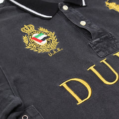 Ralph Lauren Polo Chief Keef Schwarz Gold Herren Baumwolle – Nahaufnahme-1