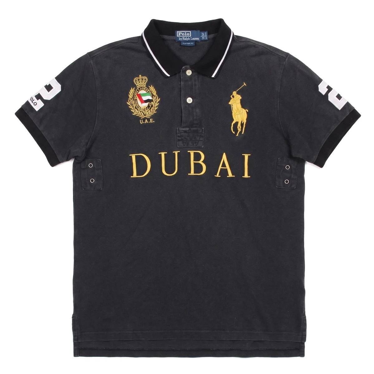 Ralph Lauren Polo Chief Keef Schwarz Gold Herren Baumwolle – Vorderansicht