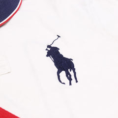Ralph Lauren Polo Chief Keef Weiß Rot Blau Herren Baumwolle – Nahaufnahme-2