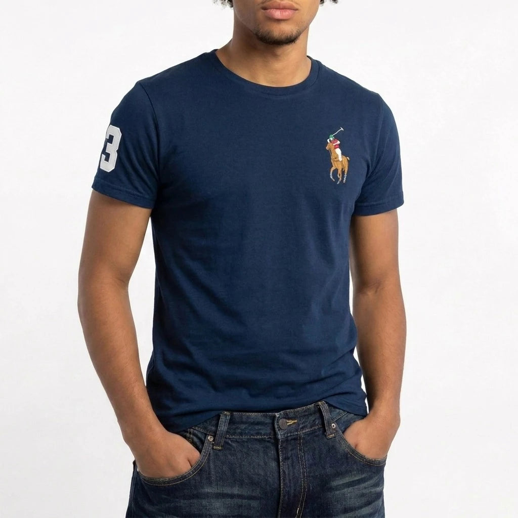 Ralph Lauren T-Shirt Chief Keef Marineblau Herren Baumwolle