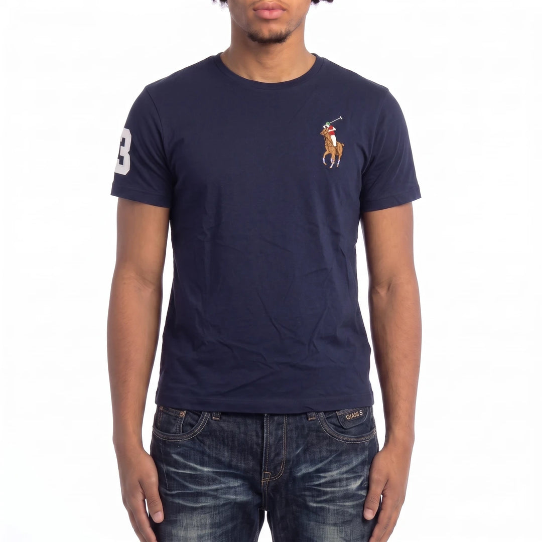 Ralph Lauren T-Shirt Chief Keef Marineblau Herren Baumwolle – Tragefoto_1