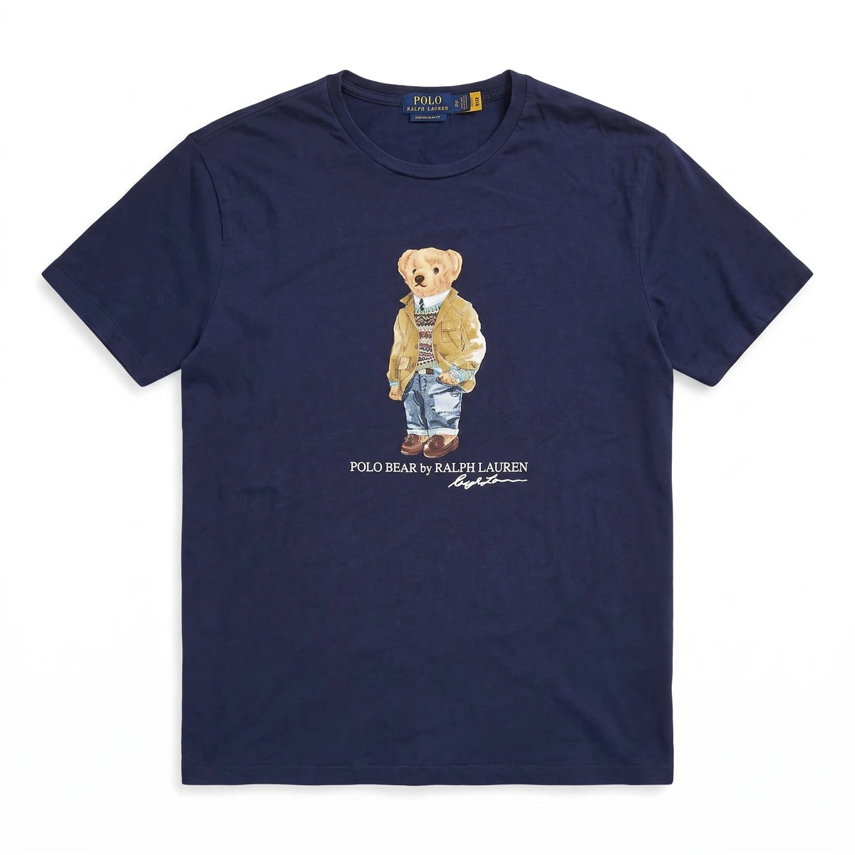 Ralph Lauren T-Shirt Teddy Marineblau Herren Baumwolle – Vorderansicht