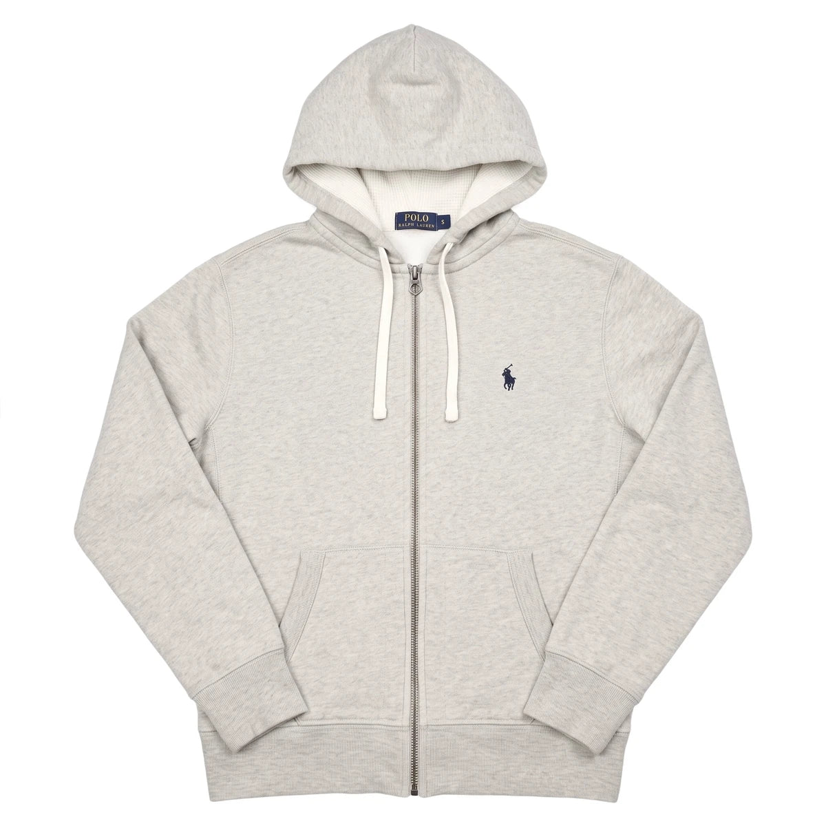 Ralph Lauren Zipper Pasha Grau Creme Herren Baumwolle – Vorderansicht