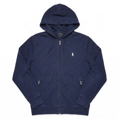Ralph Lauren Zipper Pasha Marineblau Weiß Herren Baumwolle – Vorderansicht