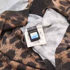 Roberto Cavalli T-Shirt Designer Braun Schwarz Damen Viskose, Elastan – Nahaufnahme-3