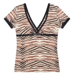 Roberto Cavalli Underwear Designer Braun Schwarz Damen Nylon Elastan – Vorderansicht