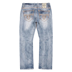 Rock Revival Jeans Straight Blau Herren Baumwolle, Elasthan – Rückseite