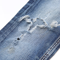 Rock Revival Jeans Skinny Blau Weiß Damen Baumwolle – Nahaufnahme-2