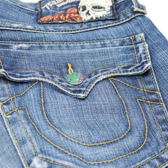 True Religion Jeans Straight Blau Herren Baumwolle – Nahaufnahme-1