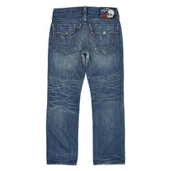 True Religion Jeans Straight Blau Herren Baumwolle – Rückseite