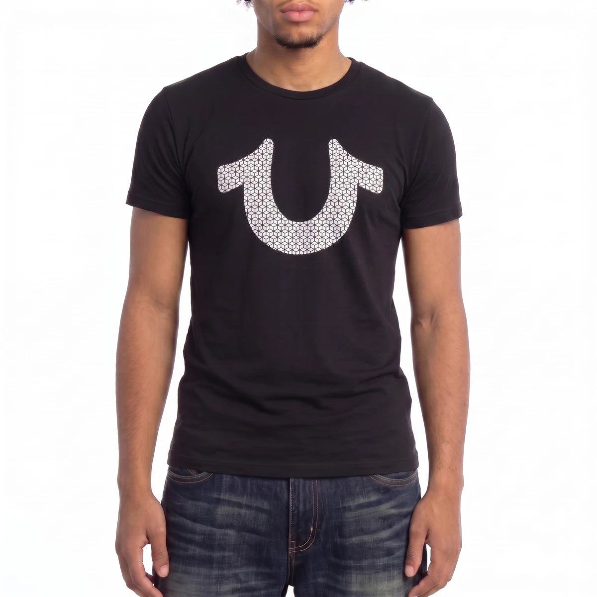 True Religion T-Shirt Chief Keef Schwarz Herren Baumwolle – Tragefoto_1